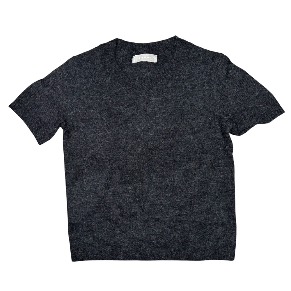 Everlane Charcoal Short Sleeve Sweater XS Alpaca Blend